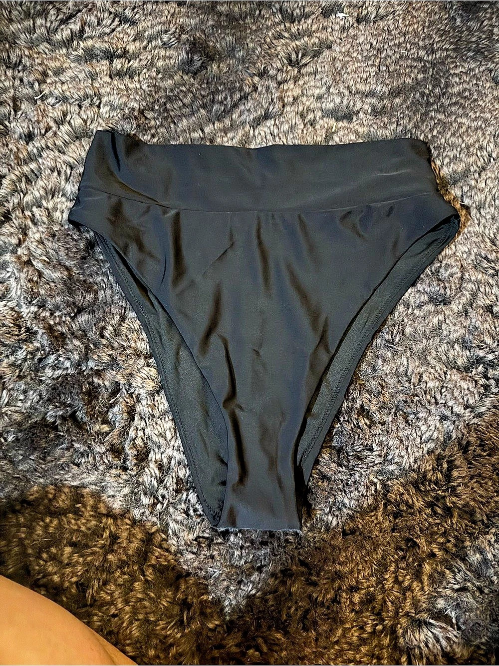 aerie High Cut Cheeky Bikini Bottom Black High Cut Bikini Bottom Size Large NWT